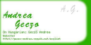 andrea geczo business card
